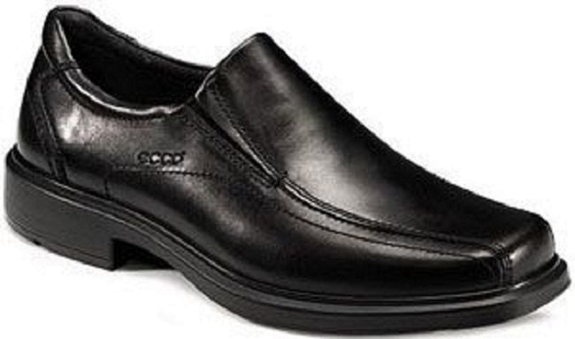 le bos Ecco Helsinki Bicycle Toe Slip-On Black Leather Mens Dress 50134-00101