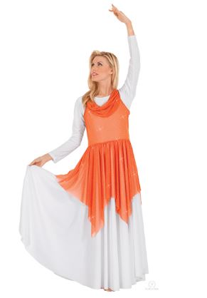 le bos Eurotard Adult Plus Shimmer Drape Tunic 13860P