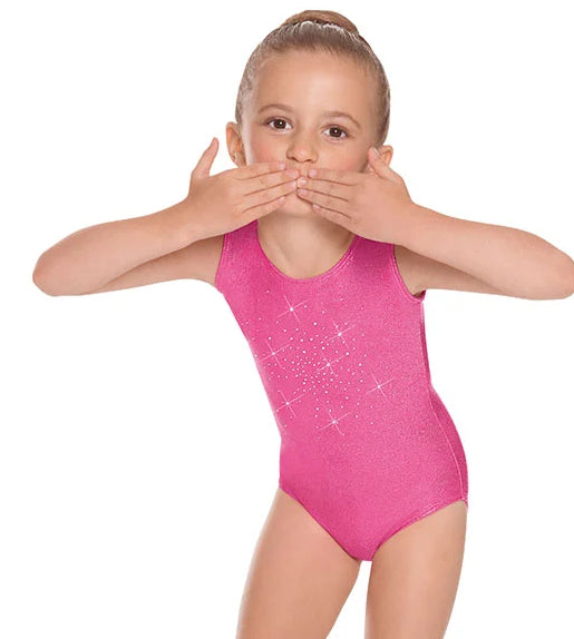 le bos Eurotard Rhinestone Metallic Gymnastics Leotard 29189C