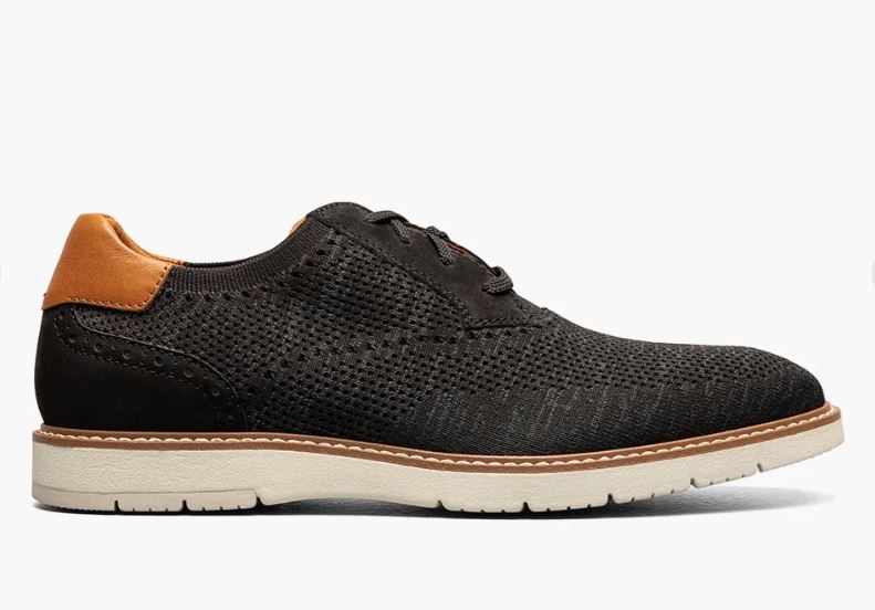 Florsheim Black Vibe Knit Plain Toe Men's Oxford Shoes 14420-001