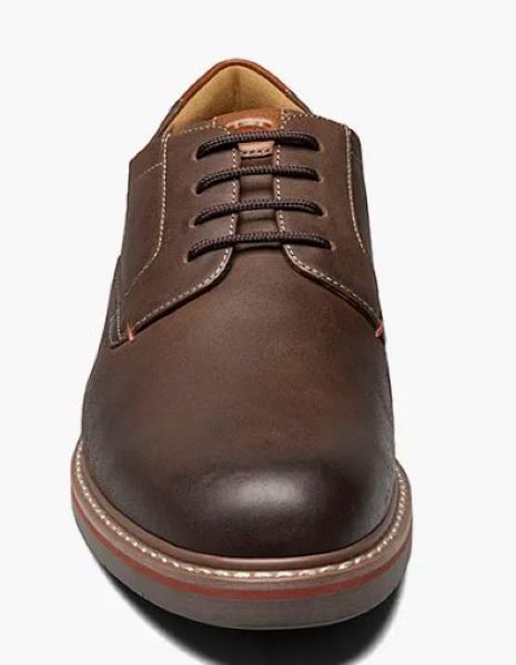 Le Bos Florsheim Brown Norwalk Plain Toe Oxford Men's Dress Shoes 13369-215