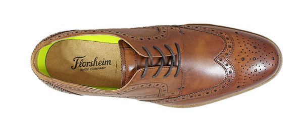 Le Bos Florsheim Cognac Men's Uptonn Wingtip Oxford 15170