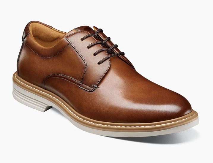 le bos Florsheim Cognac Norwalk Men's Plain Toe Oxford Shoe 13369-229