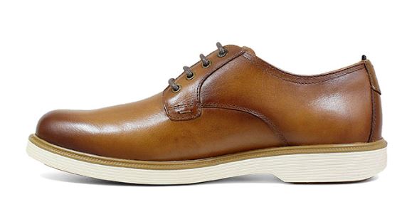Le Bos Florsheim Cognac Supacush Plain Toe Mens Oxford Shoes 13317-221