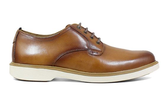 Le Bos Florsheim Cognac Supacush Plain Toe Mens Oxford Shoes 13317-221