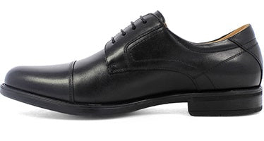 Le Bos Florsheim Midtown Cap Toe Oxford Black Leather Mens Dress 12138-001