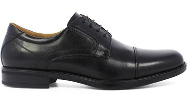 Le Bos Florsheim Midtown Cap Toe Oxford Black Leather Mens Dress 12138-001