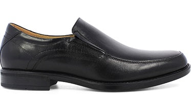 Le Bos Florsheim Midtown Moc Slip On Black Leather Mens Dress 12137-001