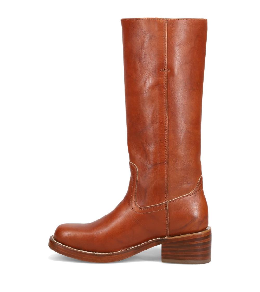 Le Bos Frye Saddle Campus 14L 13inch Women's Round Toe Leather Boots 3477050-SDL