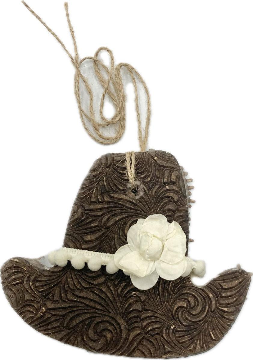 le bos Funky Freshies Brown Western Hat Leather Scented Freshener 1614