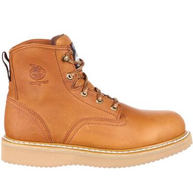 Le Bos Georgia Boot Barracuda Gold Wedge Steel Toe Men's Work Boot G6342 **ONLINE ONLY