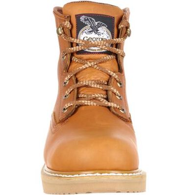 Le Bos Georgia Boot Barracuda Gold Wedge Steel Toe Men's Work Boot G6342 **ONLINE ONLY