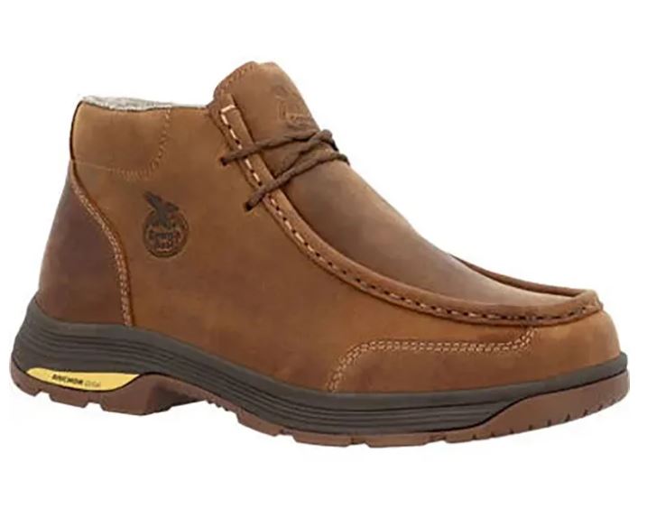 le bos Georgia Boot Brown Athens Superlyte Men's Alloy Toe Waterproof Wallabe Boots GB00647