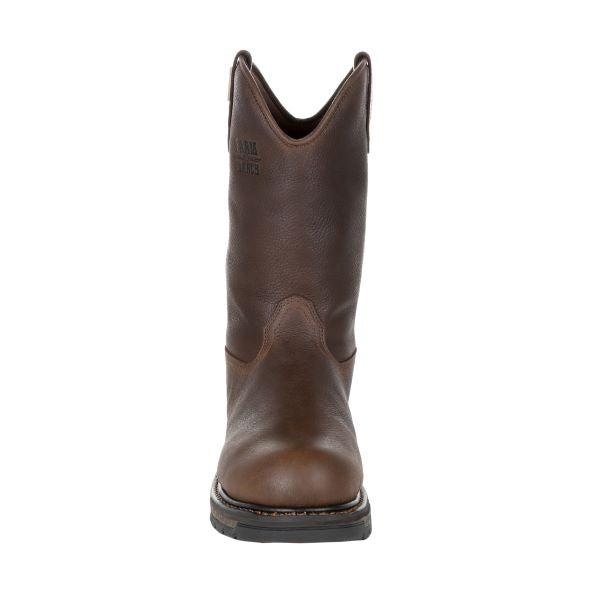 Le Bos Georgia Boot Brown Carbo-Tec LT Steel Toe Waterproof Pull On Workboot GB00310