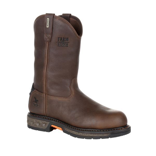 le bos Georgia Boot Brown Carbo-Tec LT Steel Toe Waterproof Pull On Workboot GB00310