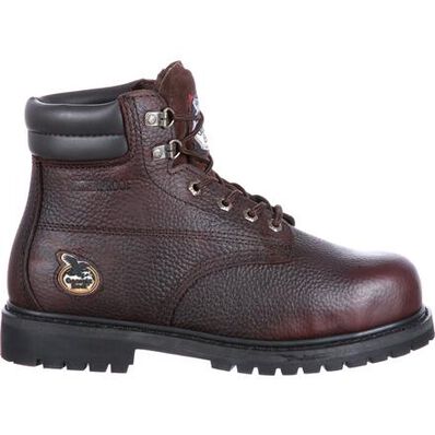 Le Bos Georgia Boot Brown Oiler Steel Toe Waterproof Men's Work Boot G6174 **ONLINE ONLY
