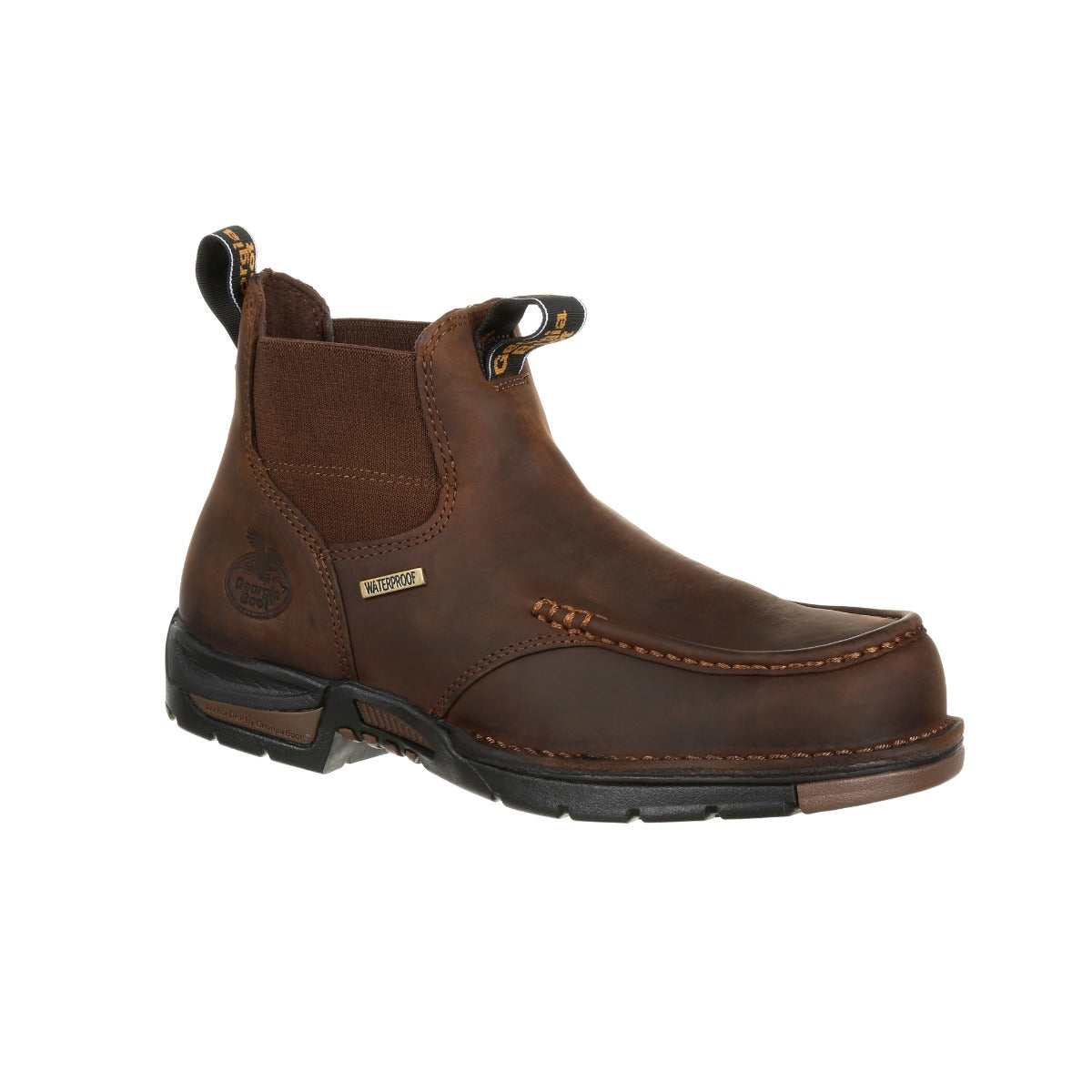 Le Bos Georgia Boot Dark Brown Athens Chelsea Waterproof Mens Work Boots GB00156