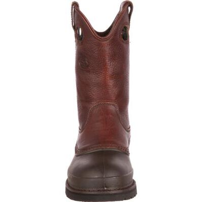 Le Bos Georgia Boot Soggy Brown Muddog Steel Toe Wellington Men's Work Boot G5655 **ONLINE ONLY