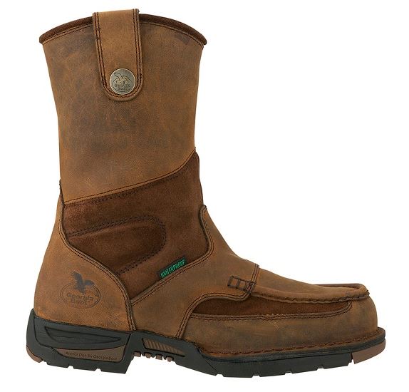 le bos Georgia Boots Athens Brown Steel Toe Waterproof Mens Wellington Work Boots G4603 **ONLINE ONLY