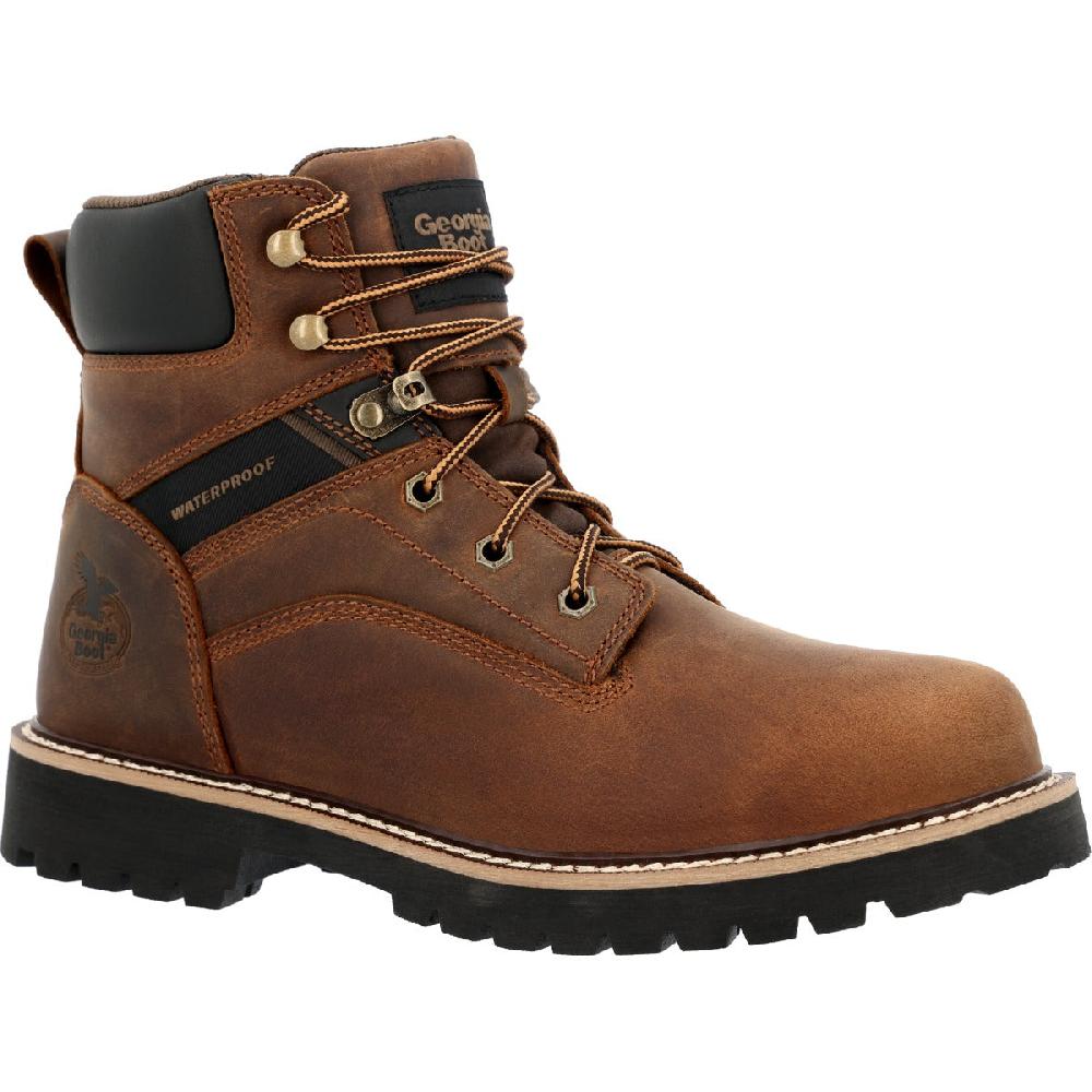 le bos Georgia Boots Brown Core 37 Steel Toe 6 inch Men's Waterproof Work Boots GB00636