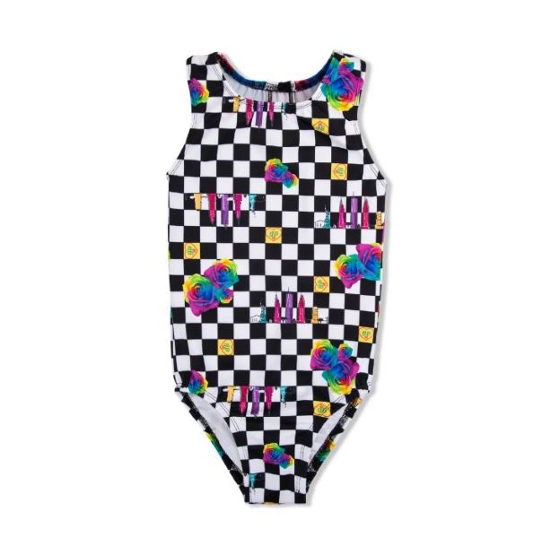 le bos Girl Power Sport NY Love Check Leotard LE106-GPNY