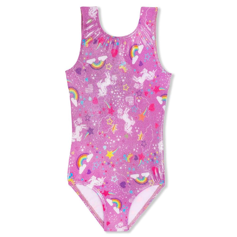 le bos Girl Power Sport Unicorn Lavender Sparkle Leotard LE107-LAV