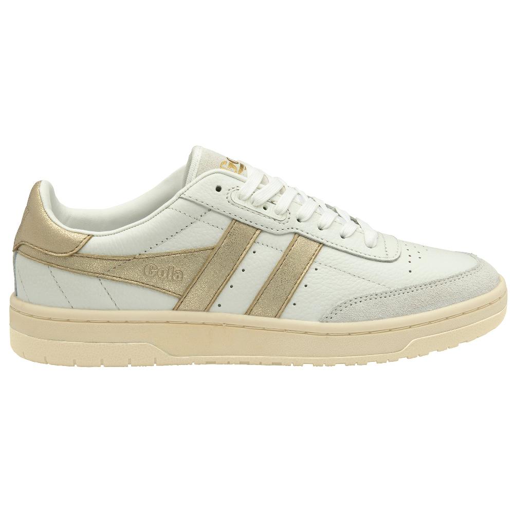 le bos Gola Classics White/Gold Falcon Mirror Women's Sneakers CLB732-WY