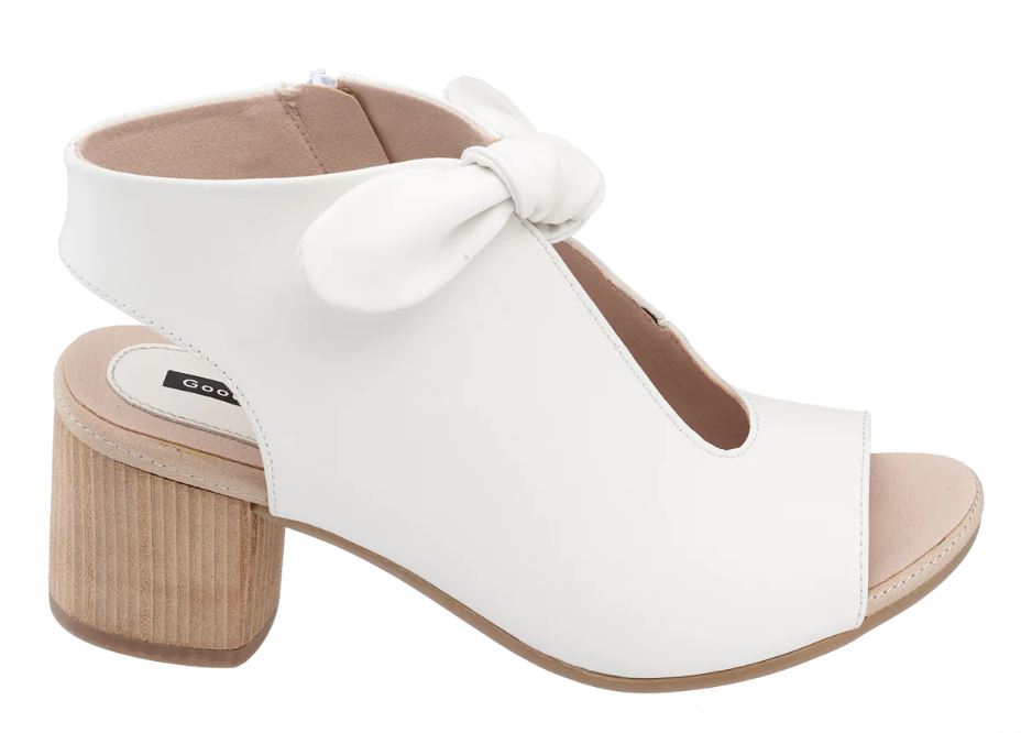 Le Bos Good Choice Shoes White Kimora Women's Heeled Sandals KIMORA-WHT
