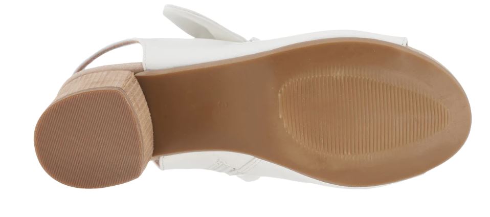 Le Bos Good Choice Shoes White Kimora Women's Heeled Sandals KIMORA-WHT