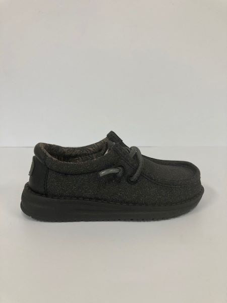 le bos Hey Dude Basic Black Wally Toddler Casual Shoes 40655-001