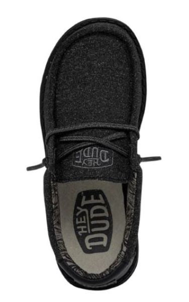 Le Bos Hey Dude Basic Black Wally Youth Casual Shoes 40041-001