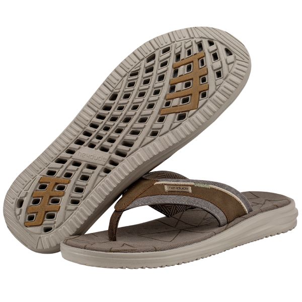 le bos Hey Dude Brown Sami Free Mens Sandals 112281500