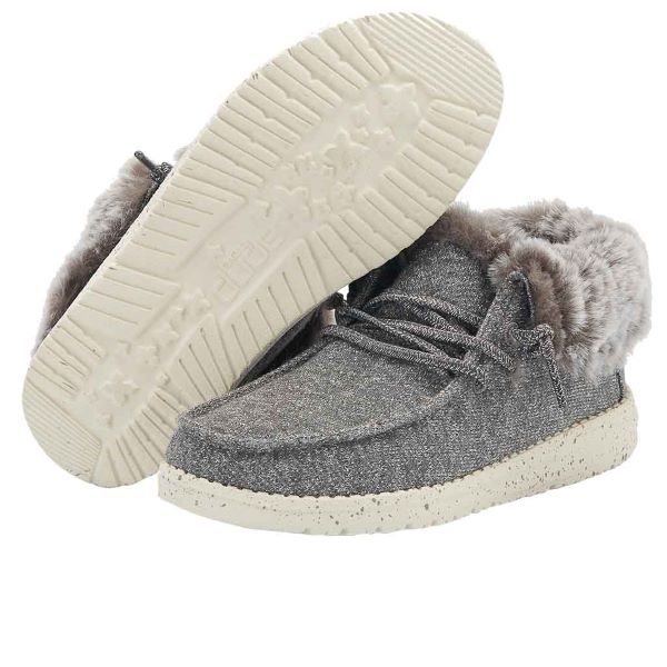 le bos Hey Dude Grey Britt Youth Sized Booties 130193000
