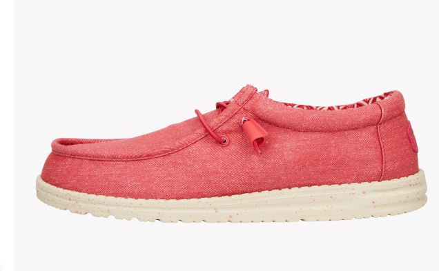 Hey Dude Karanda Red Wally Stretch Canvas Men's Casual Shoes 40700-6VF
