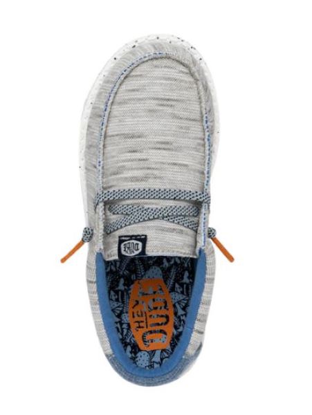 Le Bos Hey Dude Light Grey Wally Jersey Youth Casual Shoes 40217-007