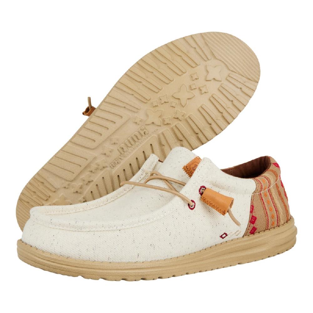 le bos Hey Dude Off White Wally Funk Vintage Blanket Men's Casual Shoes 40680-1LB