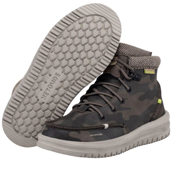 le bos Hey Dude Woodland Camo Bradley Youth Shoes 130318339