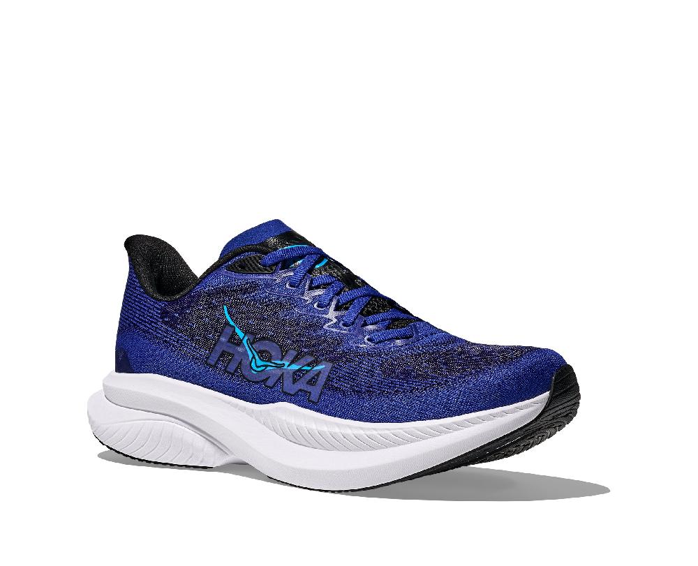 Le Bos Hoka Black/Night Sky Mach 6 Men's Wide Width Running Shoes 1147833-BNGH