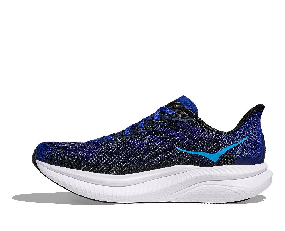 Le Bos Hoka Black/Night Sky Mach 6 Men's Wide Width Running Shoes 1147833-BNGH