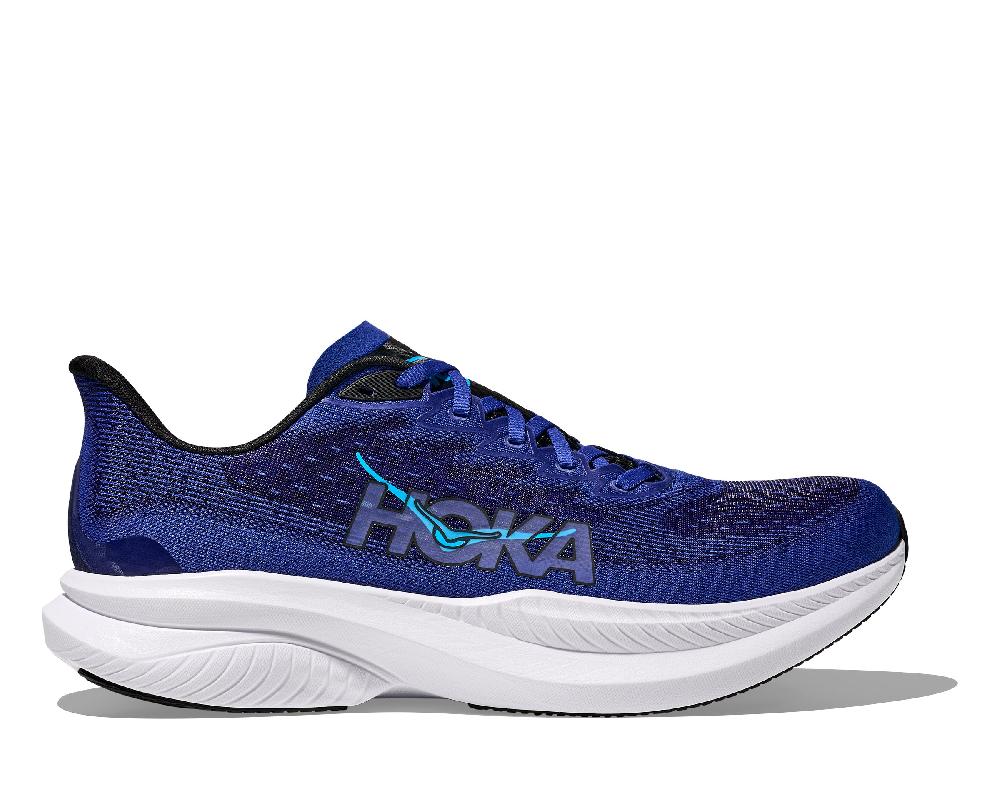 le bos Hoka Black/Night Sky Mach 6 Men's Wide Width Running Shoes 1147833-BNGH