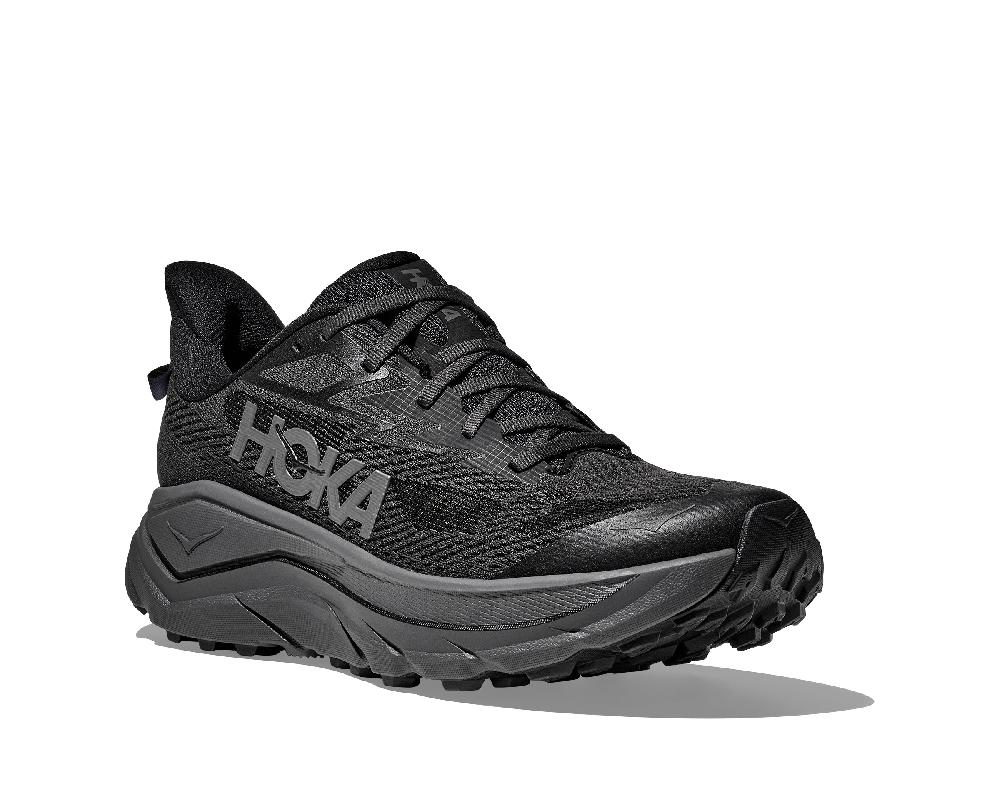 Le Bos Hoka Black/Outer Orbit Challenger 8 Wide Width Men's Trail Running Shoes 1168718-BCKT