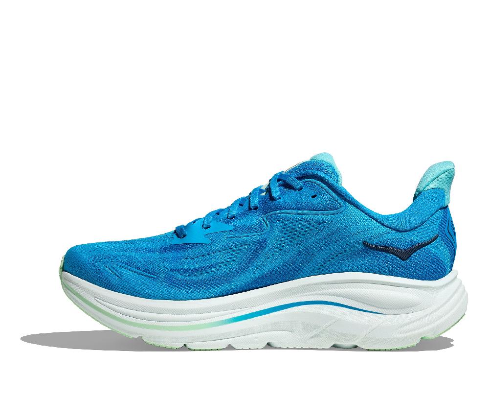 Le Bos Hoka Blue/Skyward Blue Clifton 10 Xtra Wide Men's Running Shoes 1162051-HSK