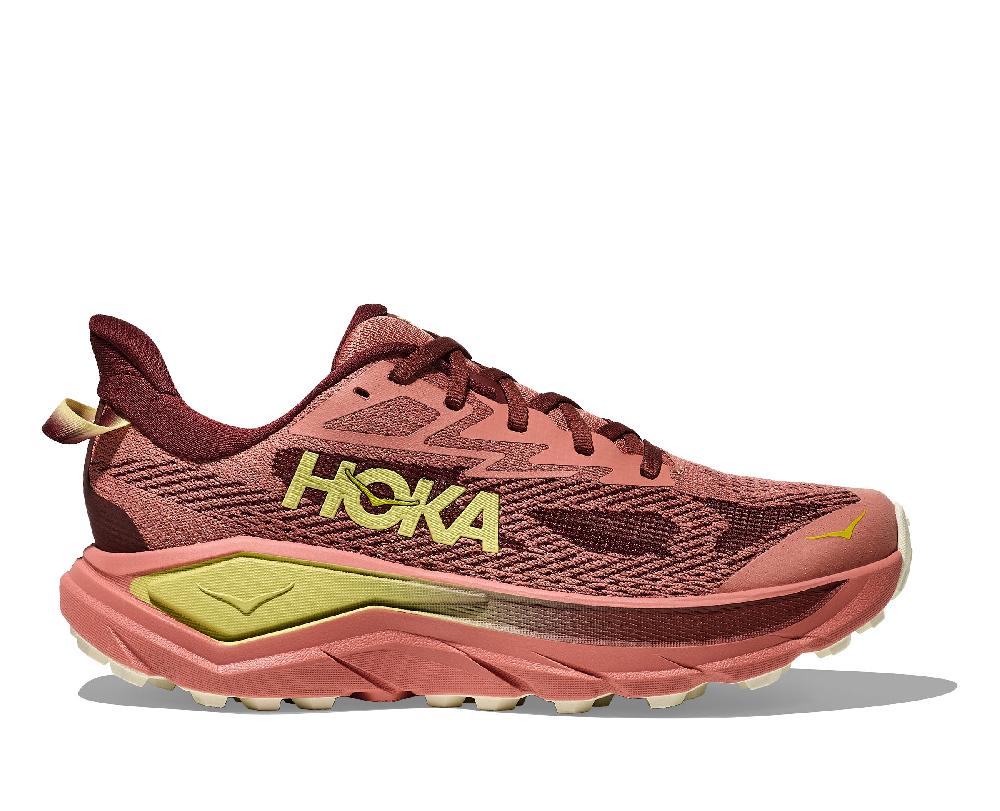 Le Bos Hoka Blush/Dark Cedar Challenger 8 Women's Wide Width Trail Running Shoes 1168719-BSHD
