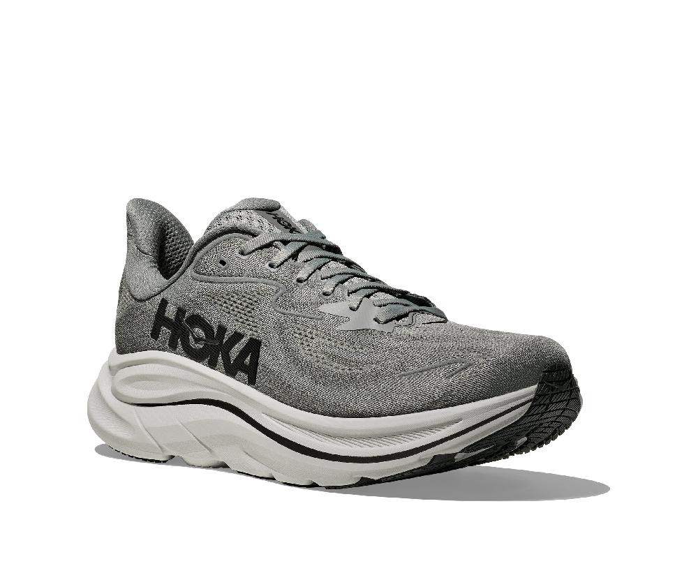 Le Bos Hoka Galactic Grey/Asteroid Clifton 10 Wide Width Men's Running Shoes 1162032-GYST