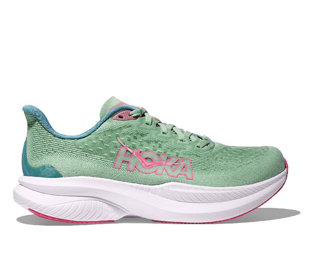 Le Bos Hoka Jadeite/Alpine Blue Mach 6 Women's Running Shoes 1147810-JTL