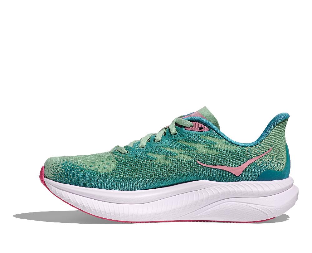 Le Bos Hoka Jadeite/Alpine Blue Mach 6 Women's Running Shoes 1147810-JTL