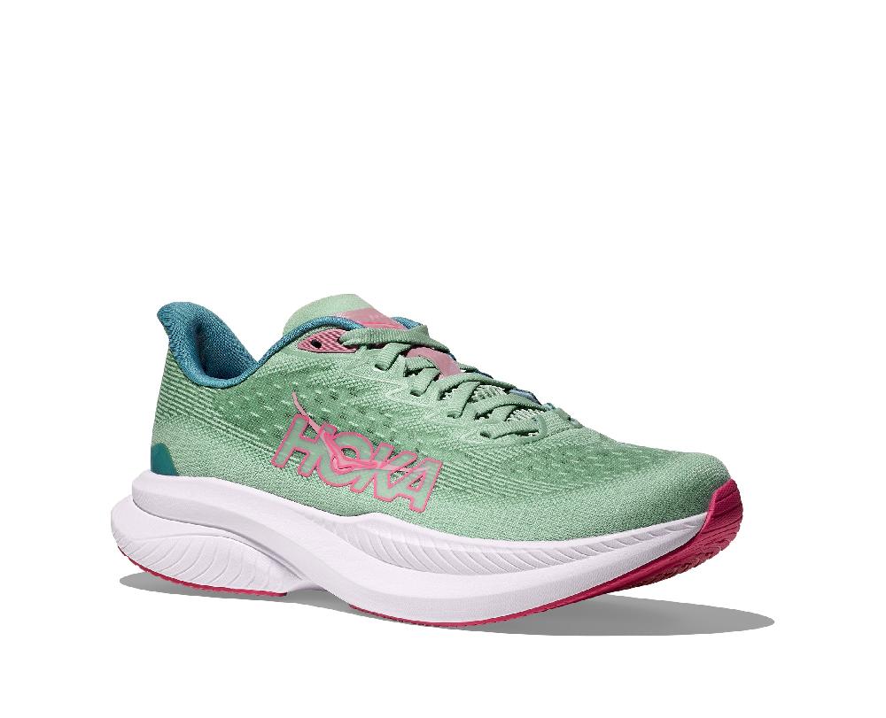 le bos Hoka Jadeite/Alpine Blue Mach 6 Women's Running Shoes 1147810-JTL