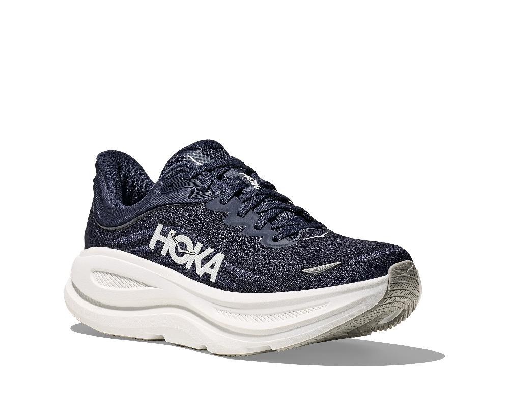 Le Bos Hoka Varsity Navy/White Bondi 9 Xtra Wide Width Men's Running Shoes 1162015-VYN