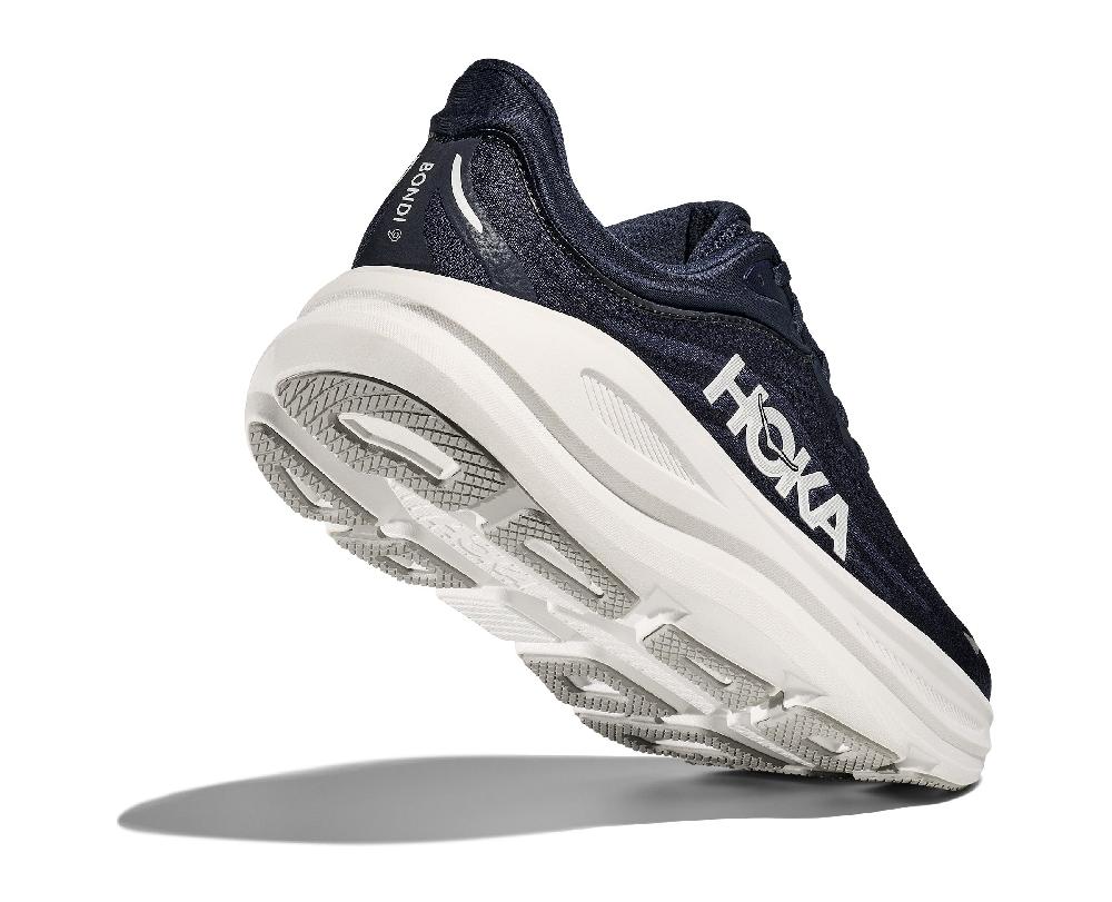 Le Bos Hoka Varsity Navy/White Bondi 9 Xtra Wide Width Men's Running Shoes 1162015-VYN