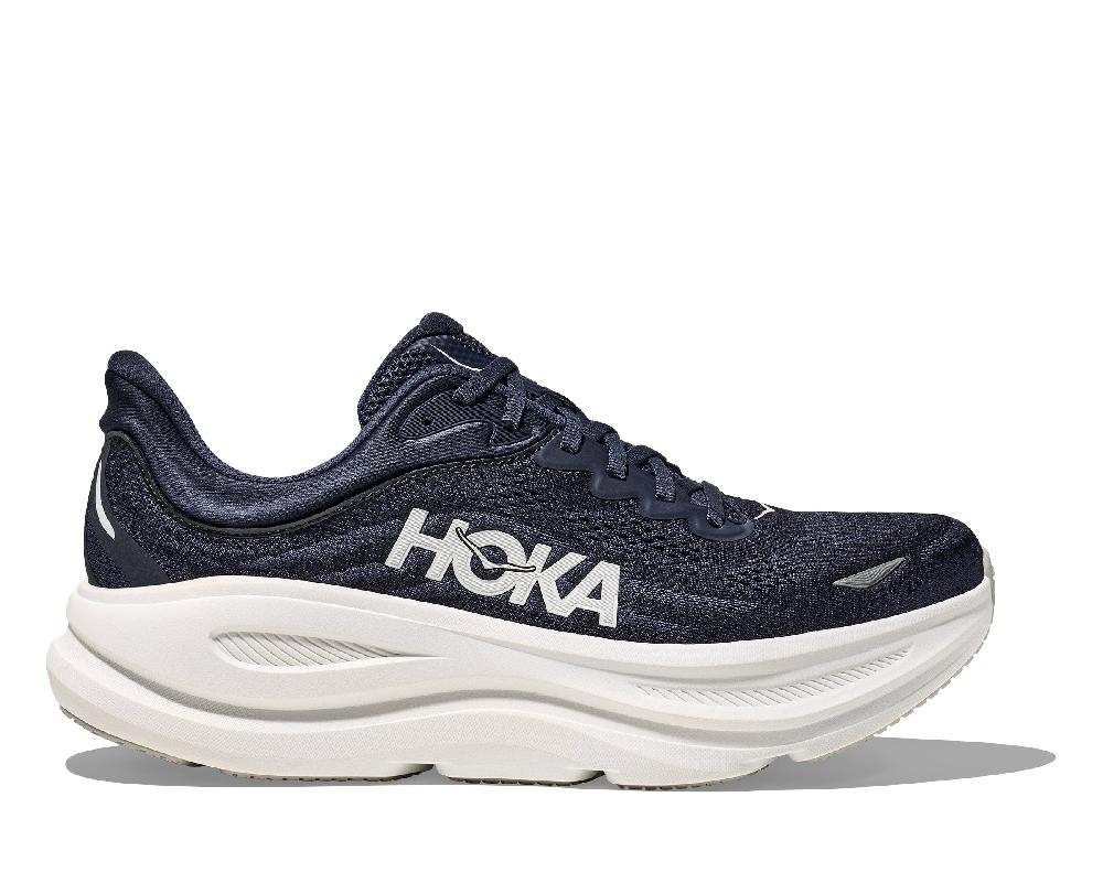 le bos Hoka Varsity Navy/White Bondi 9 Xtra Wide Width Men's Running Shoes 1162015-VYN